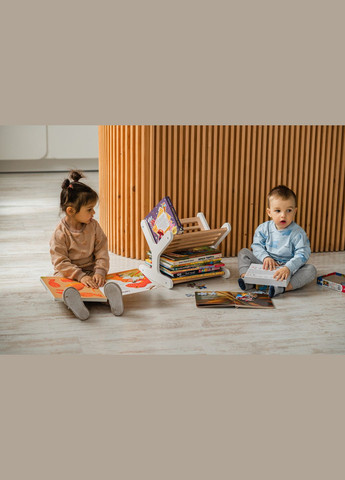 Книжная полка Белая LunaToys (306552754)