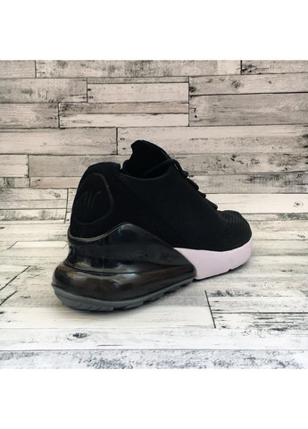 Чорні Осінні кросівки чоловічі nike air max 270 flyknit black white найк аір макс 270 No Brand