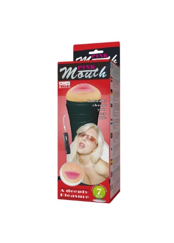 Мастурбатор Pink Mouth з вібрацією від All 89 all СКИДКА927 Baile (302370272)