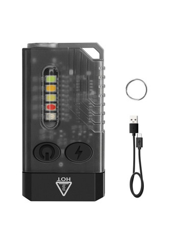 Boruit V10 Фонарик, ультрафиолетовый UV, белый и красный свет, мощный мини фонарь черный No Brand (368717512)