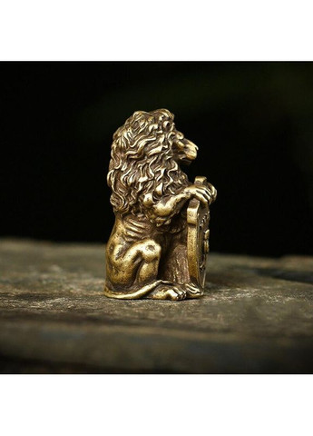 Вінтажная мідна латунна мініатюра статуетка фігурка у вигляді Льва No Brand (292260512)