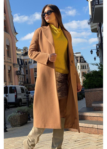 Коричневе демісезонне Пальто демісезонне С65 (кемел) CHICLY