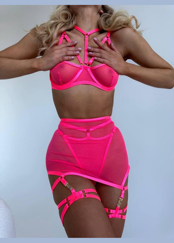 Розовый демисезонный женский комплект нижнего белья No Brand
