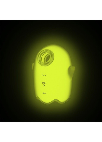 Вакуумний кліторальний стимулятор з вібрацією Glowing Ghost Yellow світиться в темряві вібратор для жінок Satisfyer (322740391)