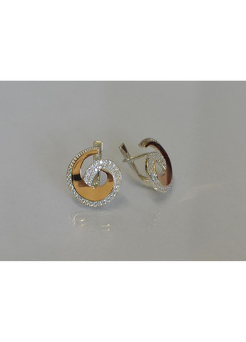 Сережки срібні з золотом Silver Style (367112108)