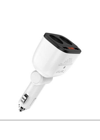 Автомобільний зарядний пристрій від прикурювача HOCO Z28 Ocean 2USB, 3.1A Білий MDR Power (371793819)
