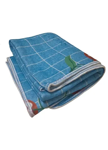 Електричний ковдра Electric blanket 5714 розміром 150х160 см, блакитний з вишнями. Mhz (400300790)