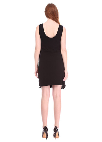 Черное повседневный платье черно-салатовый Religion