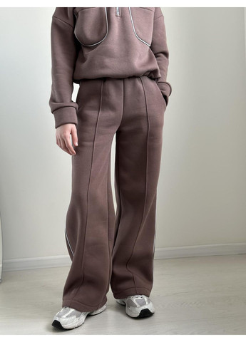 Коричневий зимній костюм (штани, світшот) підлітковий брючний IRmAS оверсайз