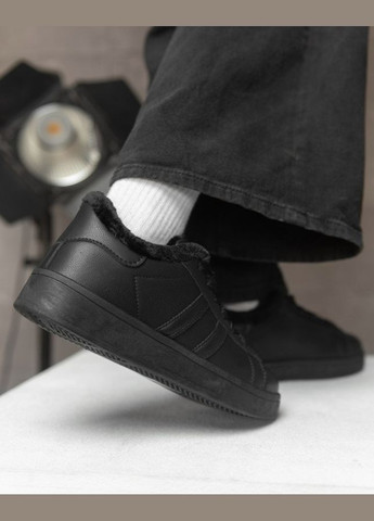 Жіночі зимові кросівки на хутрі чорні No Brand (307084046)