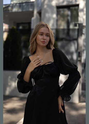 Черное праздничный платье No Brand с цветочным принтом