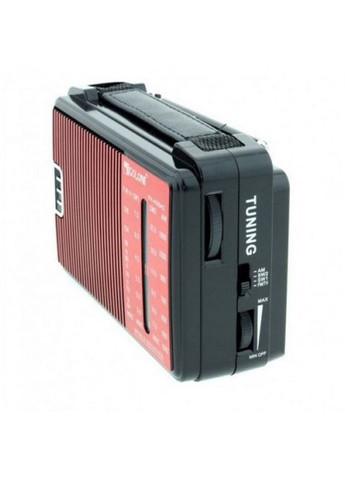 Портативний радіоприймач RX-A08 AC від мережі 220В Чорний з червоним Golon (362348419)