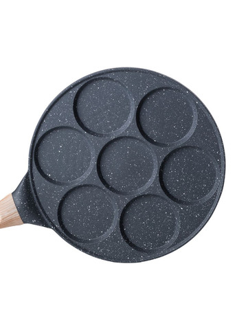 Сковорода з антипригарним покриттям 26 см для млинців, яєць та оладок, 7-секційна кругла сіра HP-39-582-C Jooki (358706644)