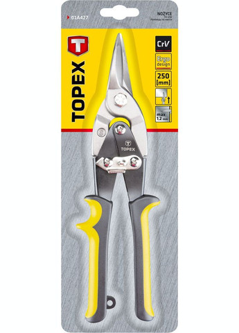 Ножницы по металлу (250 мм) прямые (23972) Topex (285815158)