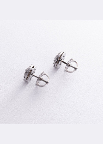 Срібні сережки пусети з фіанітами 911 Oniks (264022577)