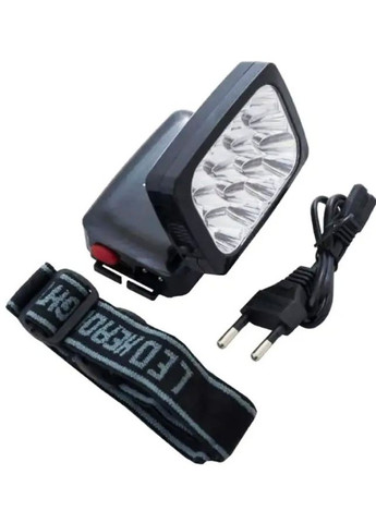 Налобний ліхтар акумуляторний YJ-1837 універсальний потужний яскравий для риболовлі 12 LED 2 режими WD (297331923)