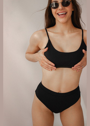 Черный летний топ черного цвета - light top (155swt-21-bl) Kari Shop Atelier