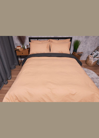 Комплект постільної білизни Бязь Gold Люкс King Size 220x240 наволочки 2х70х70 (MS-820003292) Moon&Star Gray Cream (288043787)