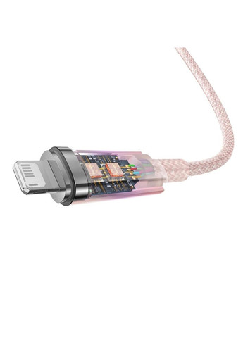 Кабель Series Fast Charging Cable with Smart Temperature Control USB to iP 2.4A 1m Pink Baseus Explorer (340278451)