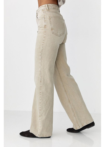 Широкие прямые джинсы с высокой посадкой Джинсы Lurex - (370296391)