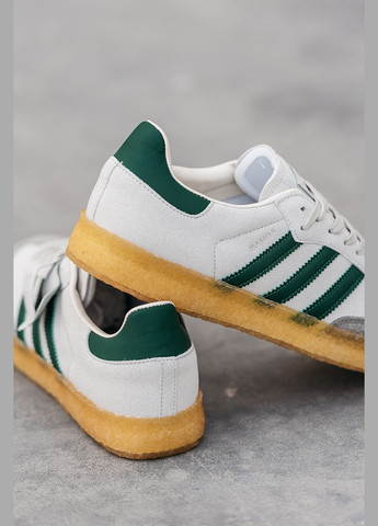 Білі Осінні кросівки чоловічі і жіночі adidas samba x ronnie fieg x clarks white | адідас самба білі No Brand