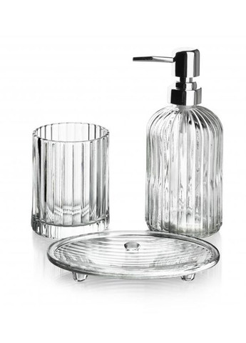 Набор аксессуаров для ванной 3 пр. серебристое стекло арт. HTWM615O-PROM Mondex (284665783)