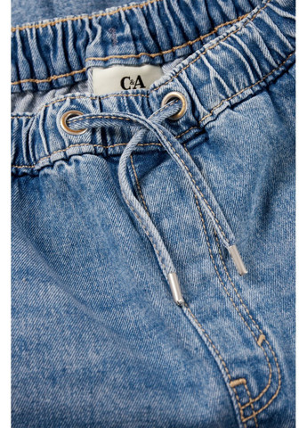 Синие демисезонные широкие джинсы C&A