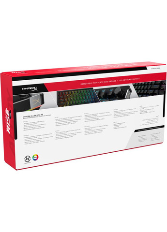 Клавіатура Alloy Rise 75 PBT HX Red USB UA Black (7G7A4AA) HyperX (315137677)