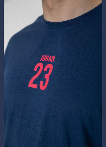 Синяя футболка мужская с принтом, 244r7024 Andi