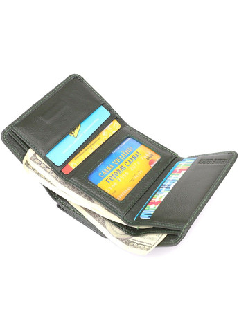 Женский кошелек компактного размера из натуральной кожи 23072 Зеленый st leather (330359611)