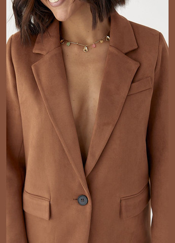 Класичний замшевий однобортний піджак Lurex (335401022)