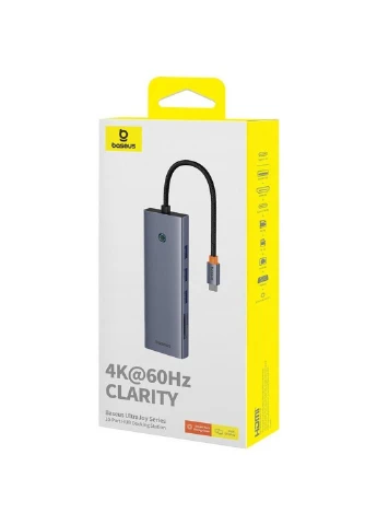 Перехідник HUB UltraJoy 10-Port (Type-C to HDMI+VGA+USB3.0*3+PD+RJ45+SD/TF3+3.5mm) (80C8) Baseus (388702096)