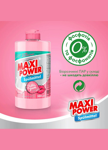 Средство для мытья посуды Бабл Гамм, 500 мл Maxi Power (331789883)