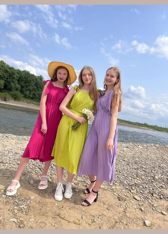 Літній плісирований сарафан малиновий Capricious (328088451)