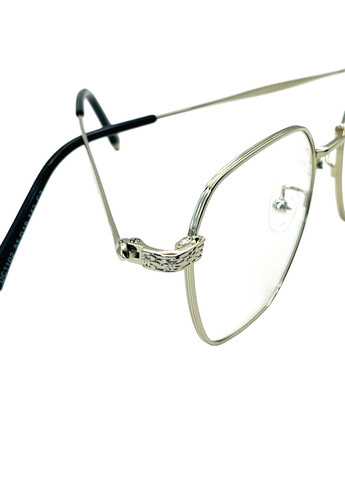 Комп'ютерні окуляри сріблясті, квадратної форми, унісекс No Brand (307063937)