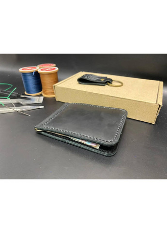 Затиск Для Грошей із Натуральної Шкіри Набір + Брелок Колір Шкіряний Гаманець No Brand (356508866)