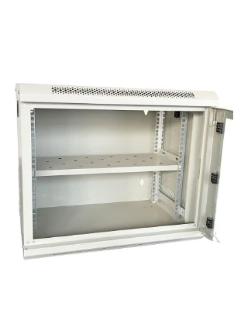 Шкаф настенный 9U 19" 600x450x500 мм, + полка 19", grey (GWMSN-9U-600-450G) Gear 9U 19" 600x450x500 мм, + полка 19", grey (389548822)