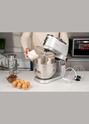 Кухонна машина 1500Вт, чаша-метал, корпус-метал, насадок-10, сріблясто-сірий Ardesto (342113970)