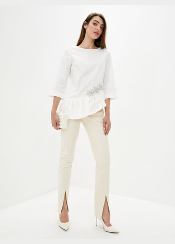 Белая белая блуза с декором - ua42 / eu36 Iren Klairie