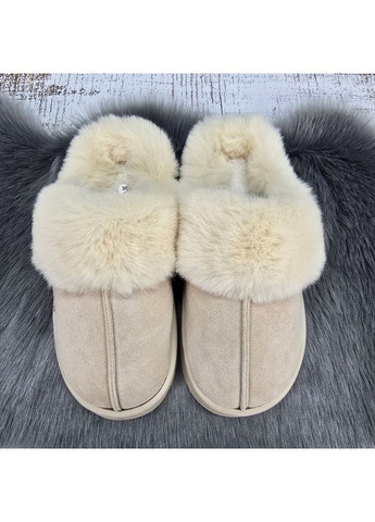 Бежевые тапочки домашние Fashion