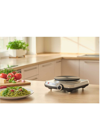 Плитка настільна SCP1506SS електрична, комф. - 1, 1.5Вт, управл - мех., нерж. сталь Sencor (365291292)