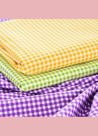 Ткань декоративная Клеточка с водоотталкивающей пропиткой V-60, желтая, для скатертей, штор, декора IDEIA (301536644)