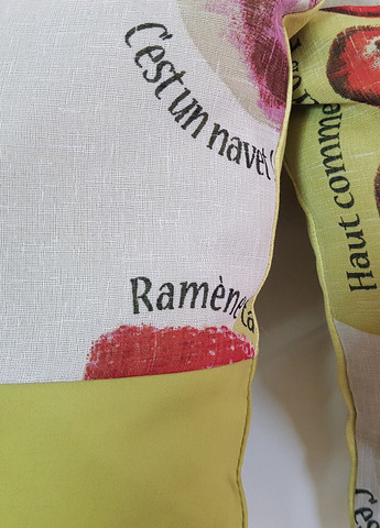 Комплект декоративних подушок Fructs 40х40см 1шт 40х33см 1шт 26х26см 2шт білі з салатовим (п_0652) Firanka Modern (315034725)