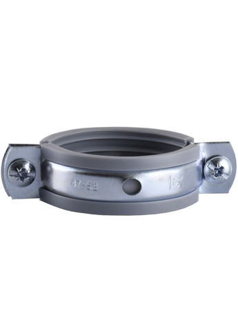 Хомут в сборе CR 1 1/2″ (47-53мм) с винтом-шурупом 8*100 и дюбелем в уп., серый Cristal (335040538)