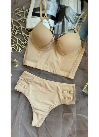 Бежевый комплект нижнего белья Mandhari