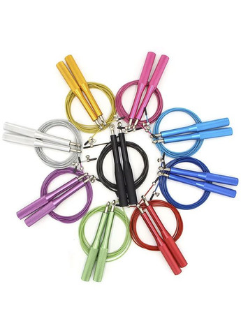 Скакалка скоростная спортивная скакалки для похудения бокса гимнастики GDragon Sport металлическая Черная 46_1_0_3 No Brand (322126404)