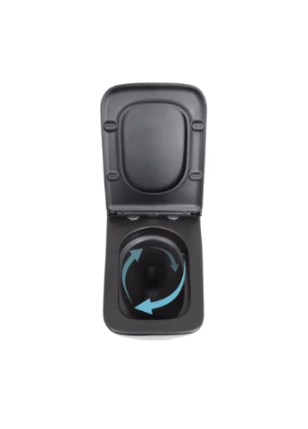 Унитаз подвесной Gemini безободковый с сиденьем Soft-close QT2533076EUQMB Qtap (396800081)