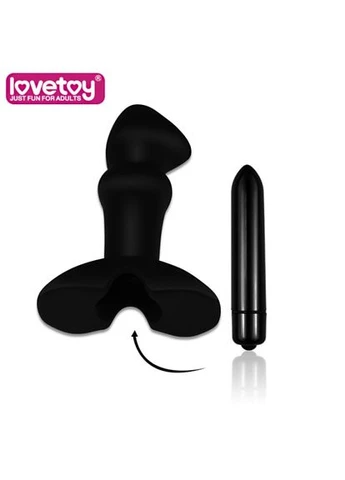 Водонепроникна силіконова анальна пробка чорна Lovetoy (382543248)