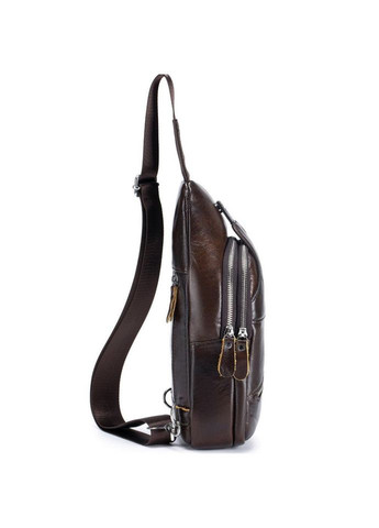 Сумка-слінг чоловіча шкіряна коричнева MK03983 Tiding Bag (372792966)