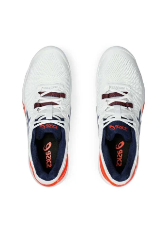 Белые демисезонные мужские теннисные кроссовки gel-resolution 9 clay белый Asics